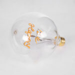 GLOBOSTAR® BE HAPPY 99258 Λάμπα E27 G125 LED 4W 340lm 360° AC 220-240V IP20 Ultra Θερμό Λευκό 2200K Dimmable - Filament Chip - Διάφανο - Μ12.5 x Π12.5 x Υ18cm - 3 Χρόνια Εγγύηση - Image 4