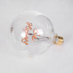 GLOBOSTAR® BE HAPPY 99259 Λάμπα E27 G125 LED 4W 340lm 360° AC 220-240V IP20 Ροζ Dimmable - Filament Chip - Διάφανο - Μ12.5 x Π12.5 x Υ18cm - 3 Χρόνια Εγγύηση - Image 4