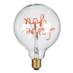 GLOBOSTAR® LOVE YOU 99260 Λάμπα E27 G125 LED 4W 340lm 360° AC 220-240V IP20 Κόκκινο Dimmable - Filament Chip - Διάφανο - Μ12.5 x Π12.5 x Υ18cm - 3 Χρόνια Εγγύηση - Image 3