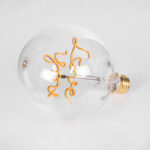 GLOBOSTAR® LOVE YOU 99261 Λάμπα E27 G125 LED 4W 340lm 360° AC 220-240V IP20 Ultra Θερμό Λευκό 2200K Dimmable - Filament Chip - Διάφανο - Μ12.5 x Π12.5 x Υ18cm - 3 Χρόνια Εγγύηση - Image 4