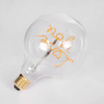 GLOBOSTAR® LOVE YOU 99261 Λάμπα E27 G125 LED 4W 340lm 360° AC 220-240V IP20 Ultra Θερμό Λευκό 2200K Dimmable - Filament Chip - Διάφανο - Μ12.5 x Π12.5 x Υ18cm - 3 Χρόνια Εγγύηση - Image 5
