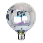 GLOBOSTAR® BUBBLE 99271 Λάμπα E27 G125 LED 3W 201lm 360° AC 220-240V IP20 Θερμό Λευκό 2700K Dimmable - Long Filament Chip - Galaxy Mirror Εφέ - Μ12.5 x Π12.5 x Υ18cm - 3 Χρόνια Εγγύηση - Image 3