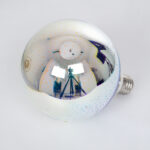 GLOBOSTAR® BUBBLE 99271 Λάμπα E27 G125 LED 3W 201lm 360° AC 220-240V IP20 Θερμό Λευκό 2700K Dimmable - Long Filament Chip - Galaxy Mirror Εφέ - Μ12.5 x Π12.5 x Υ18cm - 3 Χρόνια Εγγύηση - Image 4