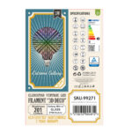 GLOBOSTAR® BUBBLE 99271 Λάμπα E27 G125 LED 3W 201lm 360° AC 220-240V IP20 Θερμό Λευκό 2700K Dimmable - Long Filament Chip - Galaxy Mirror Εφέ - Μ12.5 x Π12.5 x Υ18cm - 3 Χρόνια Εγγύηση - Image 6