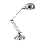 GLOBOSTAR® OFFICE 01393 Μοντέρνο Επιτραπέζιο Φωτιστικό Πορτατίφ με Ντουί 1 x E27 AC 220-240V IP20 - Ασημί - Μ14 x Π14 x Υ80cm - Image 2