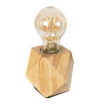 GLOBOSTAR® RHOMBUS 99401 Μοντέρνο Επιτραπέζιο Φωτιστικό Πορτατίφ με Ντουί 1 x E27 AC 220-240V IP20 - Μπεζ - M8 x Π8 x Υ8cm - Image 2