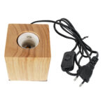 GLOBOSTAR® WOODBOX 99405 Μοντέρνο Επιτραπέζιο Φωτιστικό Πορτατίφ με Ντουί 1 x E27 AC 220-240V IP20 - Μπεζ - Μ7.6 x Π7.6 x Υ8.2cm - Image 4