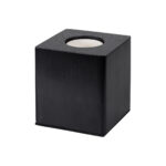 GLOBOSTAR® WOODBOX 99407 Μοντέρνο Επιτραπέζιο Φωτιστικό Πορτατίφ με Ντουί 1 x E27 AC 220-240V IP20 - Μαύρο - Μ7.6 x Π7.6 x Υ8.2cm - Image 3