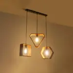 GLOBOSTAR® ELISE 999-0034 Μοντέρνο Κρεμαστό Φωτιστικό Οροφής με Ντουί 3 x E27 AC 220-240V IP20 - Καφέ & Μαύρο - Μ74 x Π9 x Υ40cm - Image 2