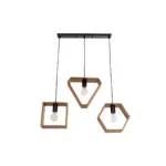 GLOBOSTAR® ELISE 999-0034 Μοντέρνο Κρεμαστό Φωτιστικό Οροφής με Ντουί 3 x E27 AC 220-240V IP20 - Καφέ & Μαύρο - Μ74 x Π9 x Υ40cm - Image 4