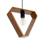 GLOBOSTAR® ELISE 999-0034 Μοντέρνο Κρεμαστό Φωτιστικό Οροφής με Ντουί 3 x E27 AC 220-240V IP20 - Καφέ & Μαύρο - Μ74 x Π9 x Υ40cm - Image 5