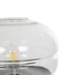 GLOBOSTAR® JAVAN 999-0036 Μοντέρνο Επιτραπέζιο Φωτιστικό Πορτατίφ με Ντουί 1 x E27 AC 220-240V IP20 - Διάφανο & Μαύρο - Μ30 x Π30 x Υ40cm - Image 6
