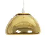 GLOBOSTAR® CRISTIN 999-0037 Μοντέρνο Κρεμαστό Φωτιστικό Οροφής με Ντουί 1 x G4 AC 220-240V IP20 - Χρυσό - Μ18 x Π18 x Υ13cm - Image 4
