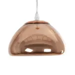 GLOBOSTAR® CRISTIN 999-0038 Μοντέρνο Κρεμαστό Φωτιστικό Οροφής με Ντουί 1 x G4 AC 220-240V IP20 - Χάλκινο - Μ18 x Π18 x Υ13cm - Image 4