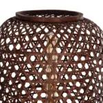 GloboStar® CURACAO 999-0041 Μοντέρνο Επιδαπέδιο Φωτιστικό Μονόφωτο 1 x E27 IP20 Μαύρο Μέταλλο με Καφέ Ξύλο - Μ30 x Π30 x Υ165cm - Image 5