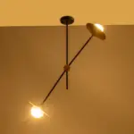 GLOBOSTAR® JOLIET 999-0043 Μοντέρνο Φωτιστικό Οροφής με Ντουί 2 x G9 AC 220-240V IP20 - Μαύρο & Χρυσό - Μ93 x Π20 x Υ106cm - Image 2