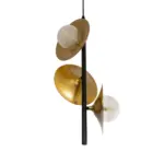 GLOBOSTAR® JOLIET 999-0046 Μοντέρνο Κρεμαστό Φωτιστικό Οροφής με Ντουί 3 x G9 AC 220-240V IP20 - Μαύρο & Χρυσό - Μ27 x Π27 x Y62cm - Image 5
