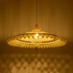 GLOBOSTAR® VENTALIA 999-0066 Boho Κρεμαστό Φωτιστικό Οροφής με Ντουί 1 x E27 AC 220-240V IP20 - Μπεζ - Μ83 x Π83 x Υ36cm - Image 2