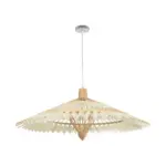 GLOBOSTAR® VENTALIA 999-0066 Boho Κρεμαστό Φωτιστικό Οροφής με Ντουί 1 x E27 AC 220-240V IP20 - Μπεζ - Μ83 x Π83 x Υ36cm - Image 3