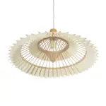 GLOBOSTAR® VENTALIA 999-0067 Boho Κρεμαστό Φωτιστικό Οροφής με Ντουί 1 x E27 AC 220-240V IP20 - Μπεζ - Μ60 x Π60 x Υ30cm - Image 5