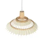 GLOBOSTAR® VENTALIA 999-0068 Boho Κρεμαστό Φωτιστικό Οροφής με Ντουί 1 x E27 AC 220-240V IP20 - Μπεζ - Μ40 x Π40 x Y23cm - Image 6