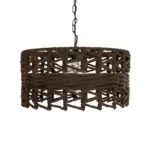 GLOBOSTAR® VERA 999-0069 Boho Κρεμαστό Φωτιστικό Οροφής με Ντουί 1 x E27 AC 220-240V IP20 - Καφέ - Μ50 x Π50 x Υ25cm - Image 4