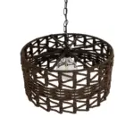 GLOBOSTAR® VERA 999-0069 Boho Κρεμαστό Φωτιστικό Οροφής με Ντουί 1 x E27 AC 220-240V IP20 - Καφέ - Μ50 x Π50 x Υ25cm - Image 6