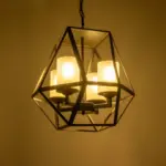 GLOBOSTAR® DASTAR 999-0091 Vintage Κρεμαστό Φωτιστικό Οροφής με Ντουί 4 x E27 AC 220-240V IP20 - Μαύρο & Λευκό - Μ42 x Π42 x Υ43cm - Image 2