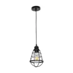 GLOBOSTAR® ALDO 999-0096 Vintage Κρεμαστό Φωτιστικό Οροφής με Ντουί 1 x E27 AC 220-240V IP20 - Μαύρο - Μ15 x Π15 x Υ24cm - Image 3