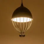 GLOBOSTAR® SOBRINO 999-0111 Vintage Κρεμαστό Φωτιστικό Οροφής με Ντουί 1 x E27 AC 220-240V IP20 - Μαύρο - Μ28 x Π28 x Υ47cm - Image 2