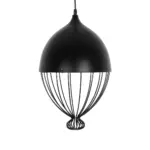 GLOBOSTAR® SOBRINO 999-0111 Vintage Κρεμαστό Φωτιστικό Οροφής με Ντουί 1 x E27 AC 220-240V IP20 - Μαύρο - Μ28 x Π28 x Υ47cm - Image 4