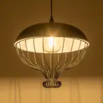 GLOBOSTAR® SOBRINO 999-0112 Vintage Κρεμαστό Φωτιστικό Οροφής με Ντουί 1 x E27 AC 220-240V IP20 - Μαύρο - Μ45 x Π45 x Υ45cm - Image 2