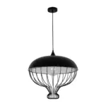 GLOBOSTAR® SOBRINO 999-0112 Vintage Κρεμαστό Φωτιστικό Οροφής με Ντουί 1 x E27 AC 220-240V IP20 - Μαύρο - Μ45 x Π45 x Υ45cm - Image 3
