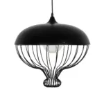 GLOBOSTAR® SOBRINO 999-0112 Vintage Κρεμαστό Φωτιστικό Οροφής με Ντουί 1 x E27 AC 220-240V IP20 - Μαύρο - Μ45 x Π45 x Υ45cm - Image 4