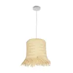 GLOBOSTAR® HAWAII 999-0125 Boho Κρεμαστό Φωτιστικό Οροφής με Ντουί 1 x E27 AC 220-240V IP20 - Μπεζ - Μ30 x Π30 x Υ30cm - Image 3