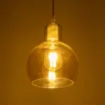 GLOBOSTAR® LUCREZIA 999-0143 Μοντέρνο Κρεμαστό Φωτιστικό Οροφής με Ντουί 1 x E27 AC 220-240V IP20 - Μελί - Μ18 x Π18 x Υ24cm - Image 2