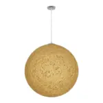 GLOBOSTAR® OCEANA 999-0155 Boho Κρεμαστό Φωτιστικό Οροφής με Ντουί 1 x E27 AC 220-240V IP20 - Μπεζ & Χρυσό - Μ60 x Π60 x Υ60cm - Image 3