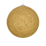 GLOBOSTAR® OCEANA 999-0155 Boho Κρεμαστό Φωτιστικό Οροφής με Ντουί 1 x E27 AC 220-240V IP20 - Μπεζ & Χρυσό - Μ60 x Π60 x Υ60cm - Image 4