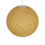 GLOBOSTAR® OCEANA 999-0155 Boho Κρεμαστό Φωτιστικό Οροφής με Ντουί 1 x E27 AC 220-240V IP20 - Μπεζ & Χρυσό - Μ60 x Π60 x Υ60cm - Image 6