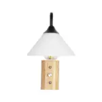 GLOBOSTAR® ALESSIA 999-0177 Μοντέρνο Φωτιστικό Τοίχου - Απλίκα με Ντουί 1 x E27 AC 220-240V IP20 - Μπεζ & Μαύρο - Μ18 x Π26 x Υ29cm - Image 4