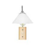 GLOBOSTAR® ALESSIA 999-0179 Μοντέρνο Φωτιστικό Τοίχου - Απλίκα με Ντουί 1 x E27 AC 220-240V IP20 - Μπεζ & Ασημί - Μ18 x Π26 x Υ29cm - Image 4