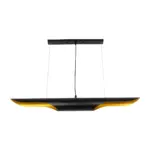 GLOBOSTAR® ESTERINA 999-0180 Μοντέρνο Κρεμαστό Φωτιστικό Οροφής με Ντουί 2 x E27 AC 220-240V IP20 - Μαύρο & Χρυσό - Μ100 x Π10 x Y10cm - Image 3