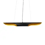 GLOBOSTAR® ESTERINA 999-0180 Μοντέρνο Κρεμαστό Φωτιστικό Οροφής με Ντουί 2 x E27 AC 220-240V IP20 - Μαύρο & Χρυσό - Μ100 x Π10 x Y10cm - Image 5