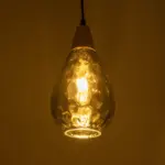GLOBOSTAR® NOAH 999-0184 Μοντέρνο Κρεμαστό Φωτιστικό Οροφής με Ντουί 1 x E27 AC 220-240V IP20 - Γκρι & Μπεζ - Μ16 x Π16 x Υ30cm - Image 2