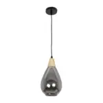 GLOBOSTAR® NOAH 999-0184 Μοντέρνο Κρεμαστό Φωτιστικό Οροφής με Ντουί 1 x E27 AC 220-240V IP20 - Γκρι & Μπεζ - Μ16 x Π16 x Υ30cm - Image 3