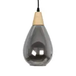 GLOBOSTAR® NOAH 999-0184 Μοντέρνο Κρεμαστό Φωτιστικό Οροφής με Ντουί 1 x E27 AC 220-240V IP20 - Γκρι & Μπεζ - Μ16 x Π16 x Υ30cm - Image 4