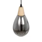 GLOBOSTAR® NOAH 999-0184 Μοντέρνο Κρεμαστό Φωτιστικό Οροφής με Ντουί 1 x E27 AC 220-240V IP20 - Γκρι & Μπεζ - Μ16 x Π16 x Υ30cm - Image 6