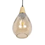 GLOBOSTAR® NOAH 999-0185 Μοντέρνο Κρεμαστό Φωτιστικό Οροφής με Ντουί 1 x E27 AC 220-240V IP20 - Μελί & Μπεζ - Μ16 x Π16 x Υ32cm - Image 5