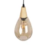 GLOBOSTAR® NOAH 999-0185 Μοντέρνο Κρεμαστό Φωτιστικό Οροφής με Ντουί 1 x E27 AC 220-240V IP20 - Μελί & Μπεζ - Μ16 x Π16 x Υ32cm - Image 6
