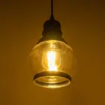 GLOBOSTAR® OLIVER 999-0186 Vintage Κρεμαστό Φωτιστικό Οροφής με Ντουί 1 x E27 AC 220-240V IP20 - Μελί & Μαύρο - Μ16 x Π16 x Υ25cm - Image 2